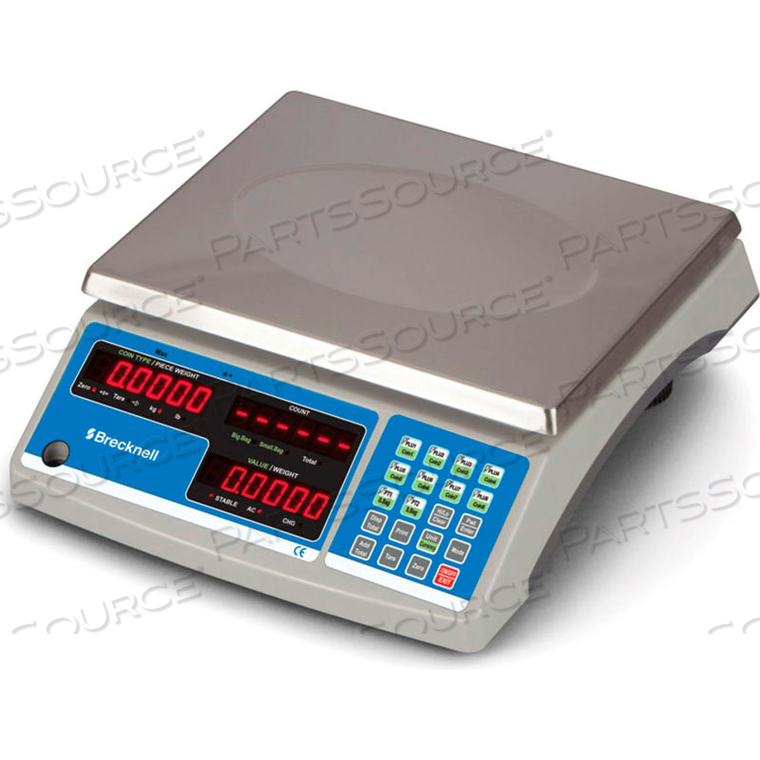 DIGITAL COUNTING & COIN SCALE 30LB X 0.001LB, 11-1/2" X 8-3/4" PLATFORM by Brecknell DIGITAL COUNTING & COIN SCALE 30LB X 0.001LB, 11-1/2" X 8-3/4" PLATFORM by Brecknell