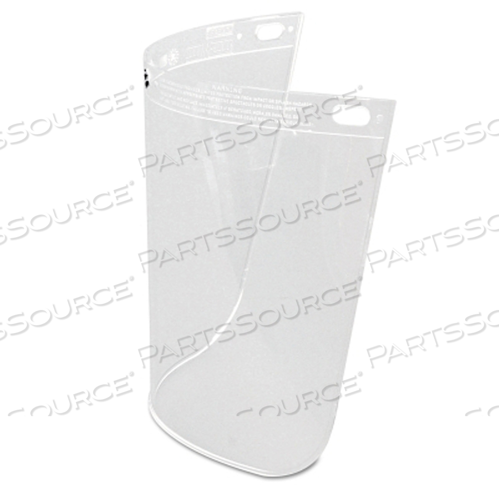 HIGH PERFORMANCE FACESHIELD WINDOW, UNCOATED, CLEAR, STANDARD, 11-1/4 IN L X 8 IN H by Fibre-Metal