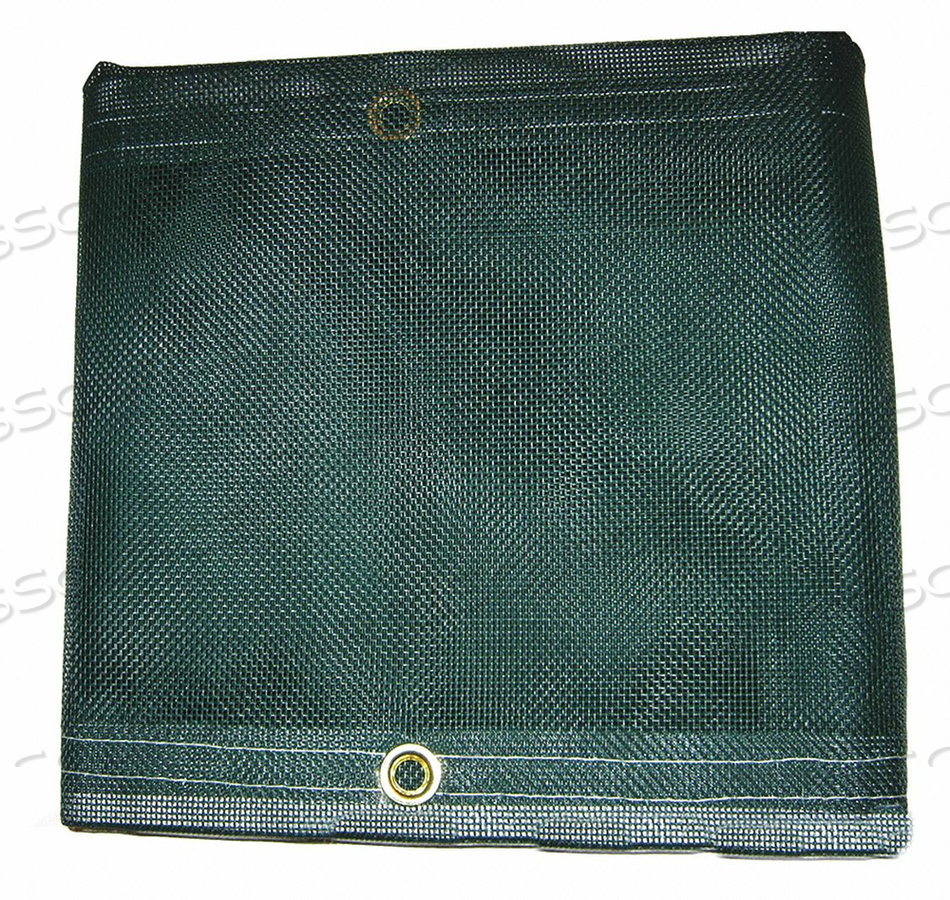 FENCE SCREEN, GREEN, VINYL, 8 FT OVERALL HT, 50 FT OVERALL LG, BRASS GROMMETS 24 IN APART by Mauritzon