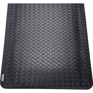 DIAMOND PLATE ERGONOMIC MAT 15/16" THICK 2' X 3' BLACK by Taicang All Mats Plastic Ind