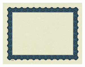 CERTIFICATE BLUE METALLIC BORDER PK100 by Great Papers