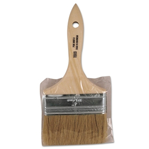 WHITE CHINESE BRISTLE PAINT BRUSH, 11/16 IN THICK, 4 IN WIDE, WHITE CHINESE BRISTELS, WOOD HANDLE by Linzer Products