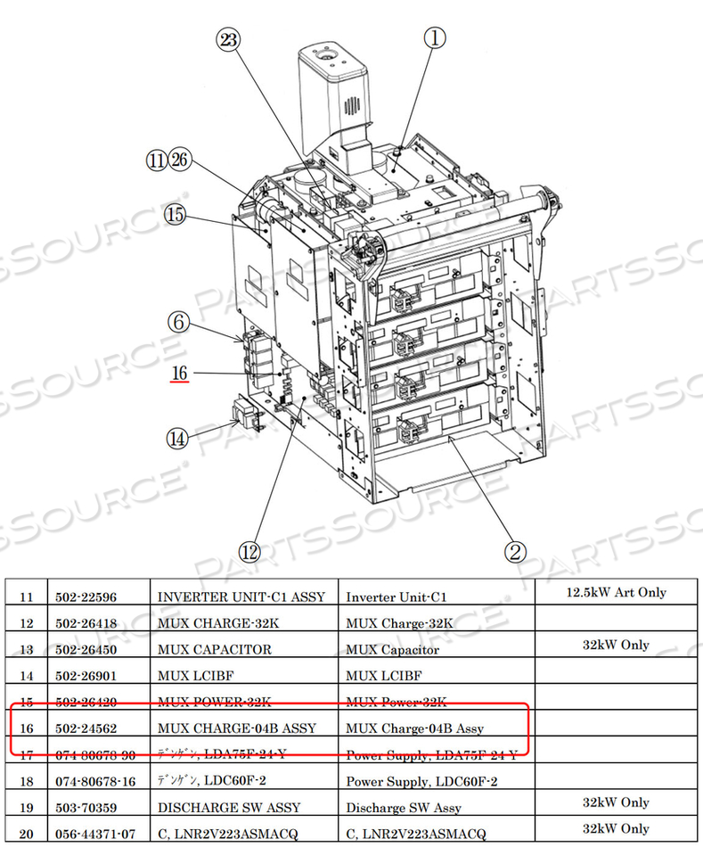 MUX CHARGE - 04B 