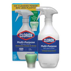 CLOROX MULTIPURPOSE DEGREASER CLEANER REFILLABLE STARTER KIT, CRISP LEMON SCENT by Clorox