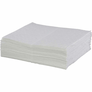 HYDROCARBON BASED OIL SORBENT PAD, MEDIUM WEIGHT, 16" X 20", WHITE,100/PACK by Evolution Sorbent Product