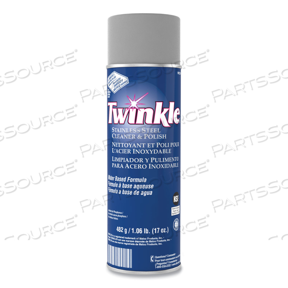 STAINLESS STEEL CLEANER AND POLISH, 17 OZ AEROSOL SPRAY by Twinkle