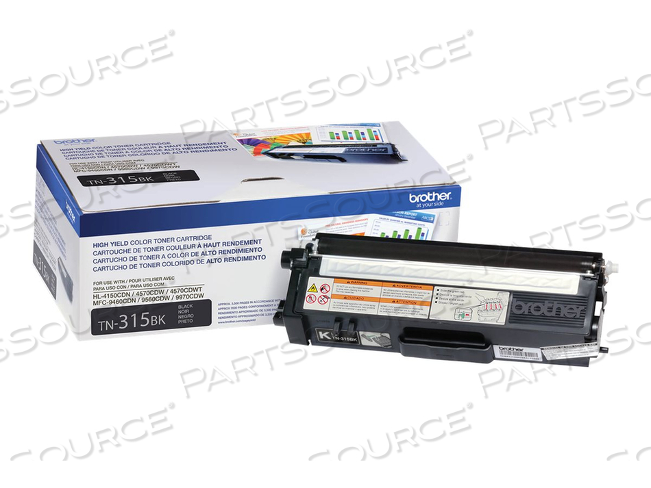 BROTHER TN-315BK BLACK TONER CARTRIDGE, HIGH YIELD 