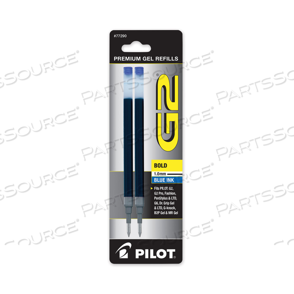 REFILL FOR PILOT G2 GEL INK PENS, BOLD CONICAL TIP, BLUE INK by Pilot