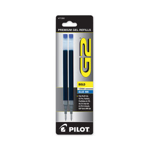 REFILL FOR PILOT G2 GEL INK PENS, BOLD CONICAL TIP, BLUE INK, 2/PACK by Pilot