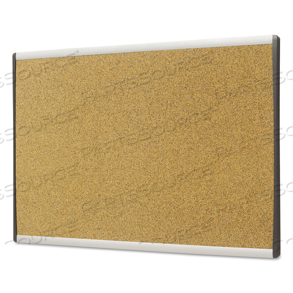 ARC FRAME CORK CUBICLE BOARD, 18 X 30, TAN, ALUMINUM FRAME by Quartet