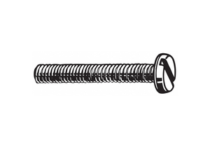 MACHINE SCREW, M6 THREAD SIZE, 25 MM LG, 18-8 STAINLESS STEEL, PLAIN, PAN, SLOTTED, METRIC by Fabory