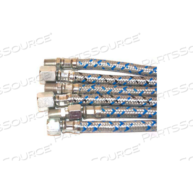 P131-18M FLEXIBLE OIL LINE, 24"L X 1/2"DIA., 1/4"NPT MALE END CONNECTORS BOTH ENDS by Mitco Manufacturing