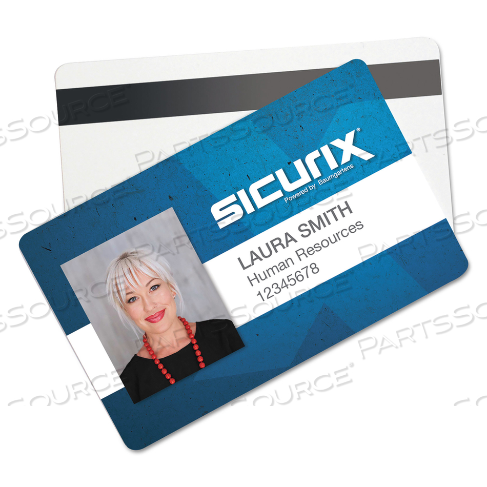 SICURIX BLANK ID CARD WITH MAGNETIC STRIP, 2 1/8 X 3 3/8, WHITE by Sicurix
