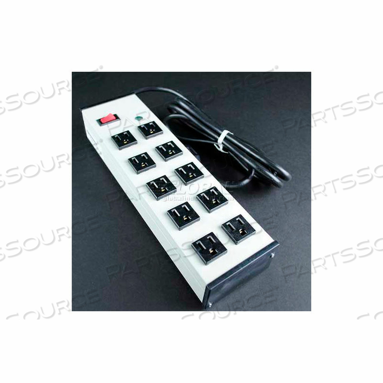 MULTI-OUTLET POWER UNIT, 125V, 15A, 13"L, 10 OUTLETS, 15' CORD by Wiremold MULTI-OUTLET POWER UNIT, 125V, 15A, 13"L, 10 OUTLETS, 15' CORD by Wiremold