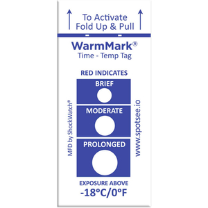 SPOTSEE WARMMARK -18C/0F 3-WINDOW TIME TEMPERATURE INDICATORS, 100/BOX by Shockwatch Inc