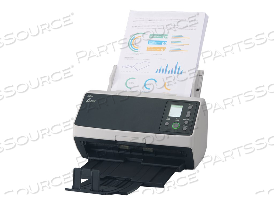 FI-8190, DOCUMENT SCANNER, DUAL CIS, DUPLEX, 8.5 IN X 14 IN, 600 DPI X 600 DPI, UP TO 90 PPM (MONO) / UP TO 90 PPM (COLOR), ADF (100 SHEETS) by Fujitsu