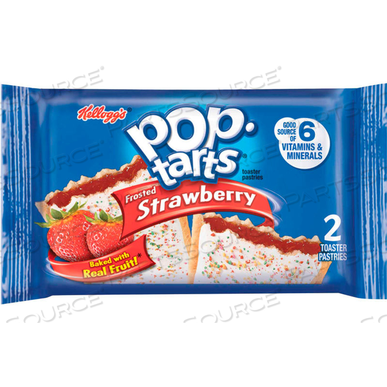 POP TARTS, FROSTED STRAWBERRY, 3.67 OZ., 2/PACK, 6 PACKS/BOX by Kellogg's