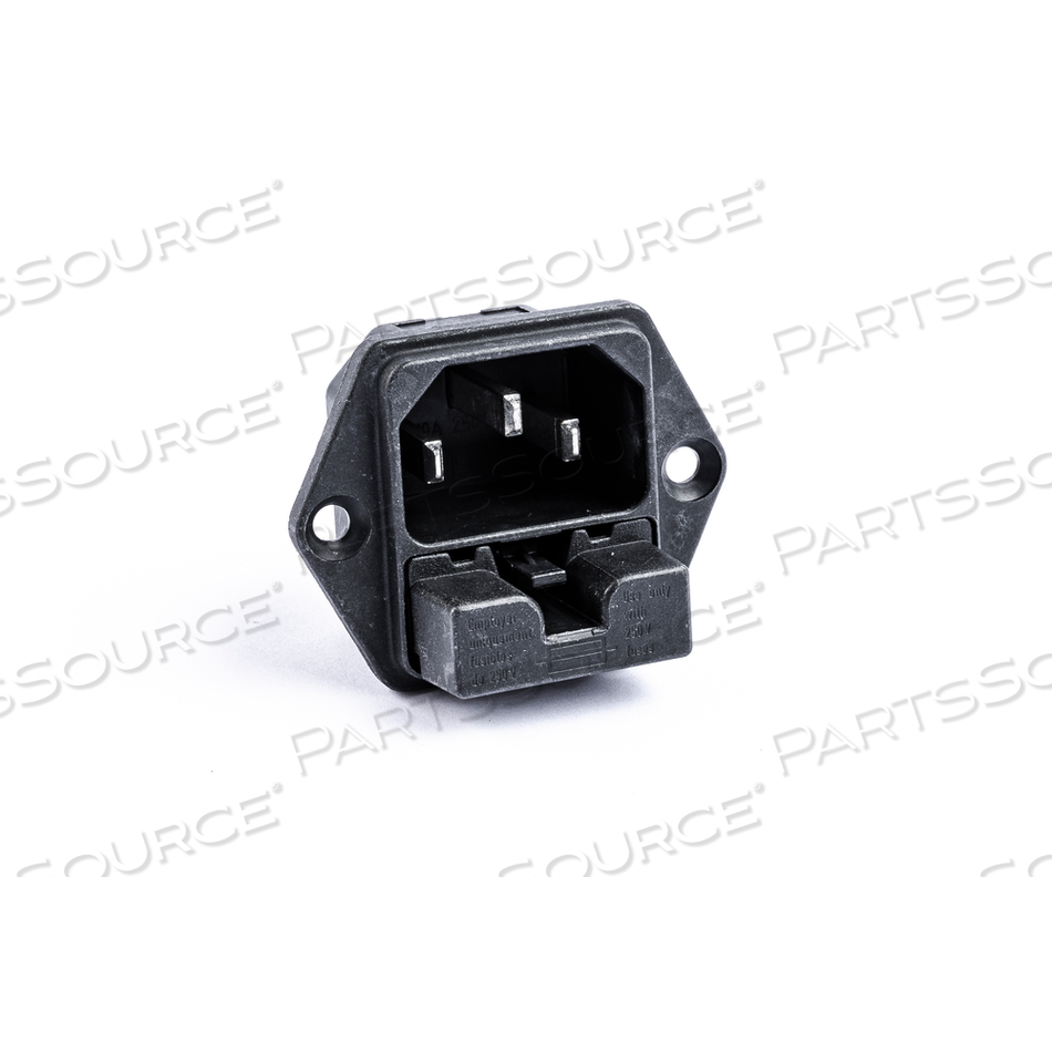 IEC CONNECTOR WITH 2 POLE FUSE HOLDER by Burton Medical