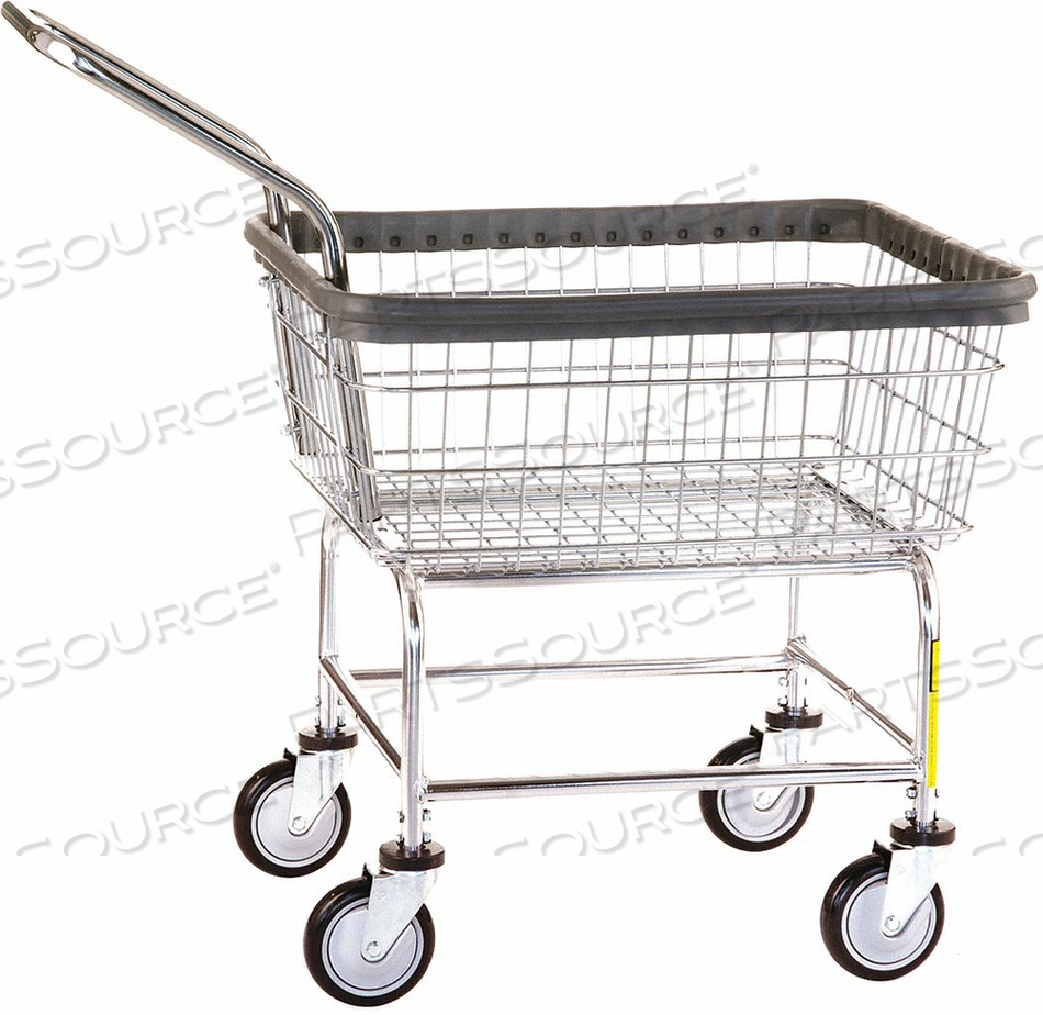 WIRE LAUNDRY CART 600 LB LD CAP. SILVER by R&B Wire Products, Inc.