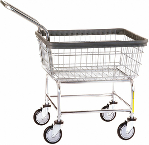WIRE LAUNDRY CART 600 LB LD CAP. SILVER by R&B Wire Products, Inc.
