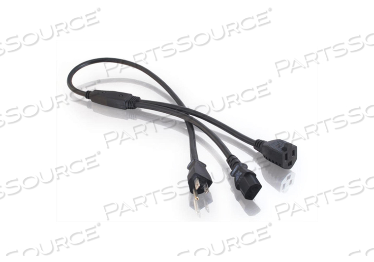 3FT 16 AWG 5-15P - 5-15R/C13 POWER CORD SPLITTER - BLACK by Legrand AV (C2G) 3FT 16 AWG 5-15P - 5-15R/C13 POWER CORD SPLITTER - BLACK by Legrand AV (C2G)