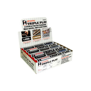 HERCULES PROPOXY TRIPLE PLAY PUTTY DISPLAY PACK 4 OZ. by Oatey