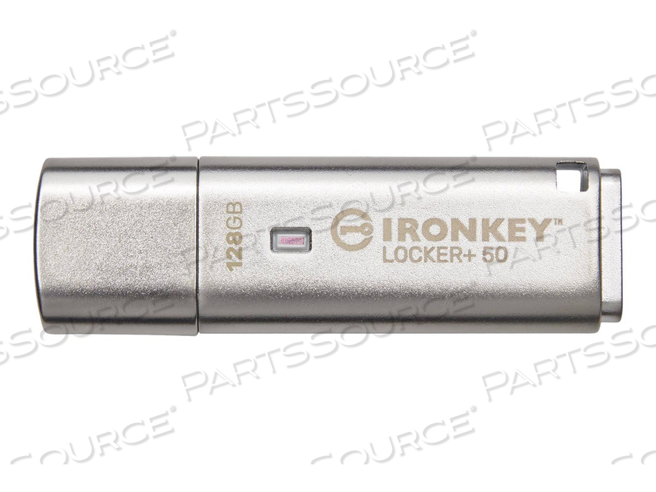IRONKEY LOCKER+ 50, USB FLASH DRIVE, ENCRYPTED, 128 GB, USB 3.2 GEN 1 by Kingston Technology IRONKEY LOCKER+ 50, USB FLASH DRIVE, ENCRYPTED, 128 GB, USB 3.2 GEN 1 by Kingston Technology