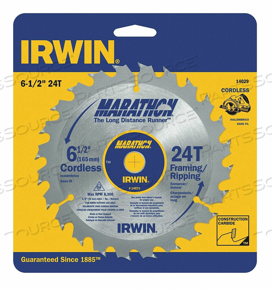 CIRCULAR SAW BLADE BLADE DIA 6-1/2 IN. by IRWIN Tools