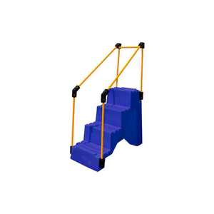 4 STEP PLASTIC STEP STAND W/ HANDRAILS - BLUE 27"W X 38"D X 44"H by US Roto Molding 4 STEP PLASTIC STEP STAND W/ HANDRAILS - BLUE 27"W X 38"D X 44"H by US Roto Molding