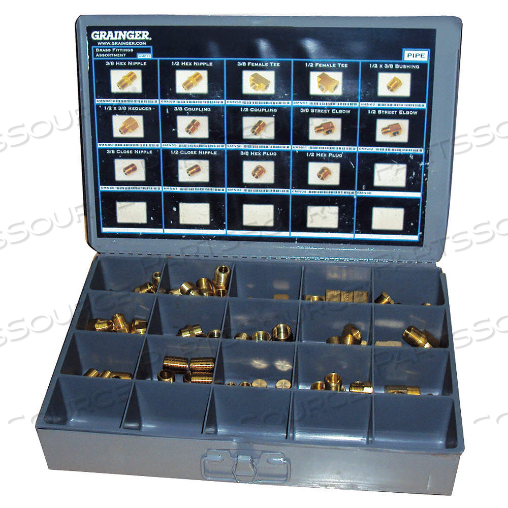 PIPE FITTING KIT, BRASS, CLASS 150, 140 PIECES by Approved Vendor PIPE FITTING KIT, BRASS, CLASS 150, 140 PIECES by Approved Vendor