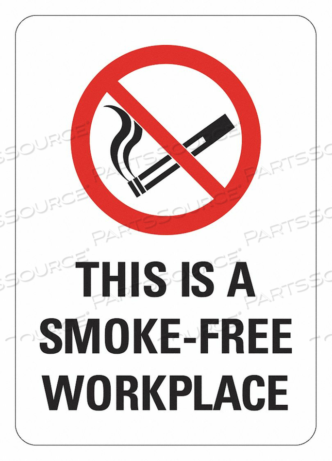 NO SMOKING SIGN 10 W 14 H 0.004 THICK by Lyle Signs Inc.