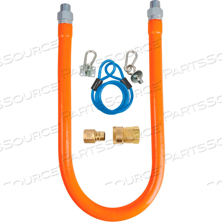 1" X 48" COMMERCIAL GAS HOSE KIT CSA AND ANSI APPROVED 