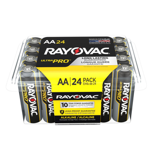 BATTERY, ULTRAPRO, AA, ALKALINE, 1.5VDC, 2620 MAH (PACK OF 24) by Rayovac BATTERY, ULTRAPRO, AA, ALKALINE, 1.5VDC, 2620 MAH (PACK OF 24) by Rayovac
