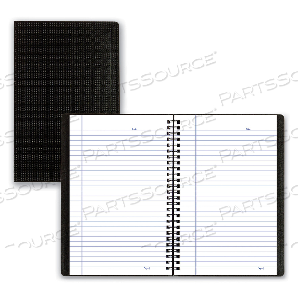 DURAFLEX POLY NOTEBOOK, 1 SUBJECT, MEDIUM/COLLEGE RULE, BLACK COVER, 9.38 X 6, 80 SHEETS 