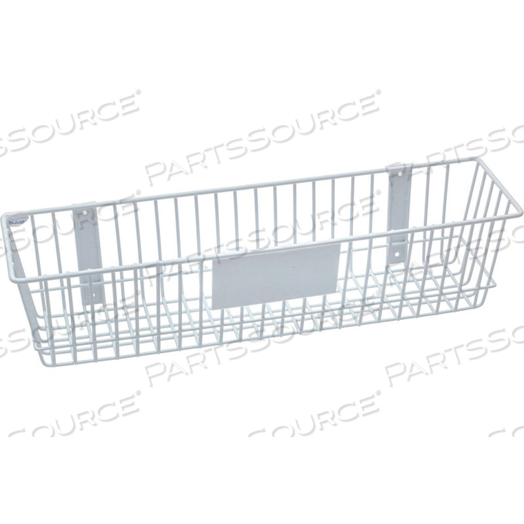 RACK'EM MOUNT ANYWHERE WIRE BASKET 24"W X 6"D X 6"H WHITE by Horizon Mfg Enterprises, Inc