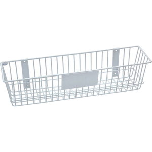 RACK'EM MOUNT ANYWHERE WIRE BASKET 24"W X 6"D X 6"H WHITE by Horizon Mfg Enterprises, Inc RACK'EM MOUNT ANYWHERE WIRE BASKET 24"W X 6"D X 6"H WHITE by Horizon Mfg Enterprises, Inc