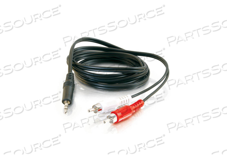 Y-CABLE, BLACK, 26 AWG CABLE, 3.5 MM DIA, 1 X MINI-PHONE MALE STEREO AUDIO, 2 X RCA MALE STEREO AUDIO, COPPER CONDUCTOR, 6 FT by Legrand AV (C2G) Y-CABLE, BLACK, 26 AWG CABLE, 3.5 MM DIA, 1 X MINI-PHONE MALE STEREO AUDIO, 2 X RCA MALE STEREO AUDIO, COPPER CONDUCTOR, 6 FT by Legrand AV (C2G)