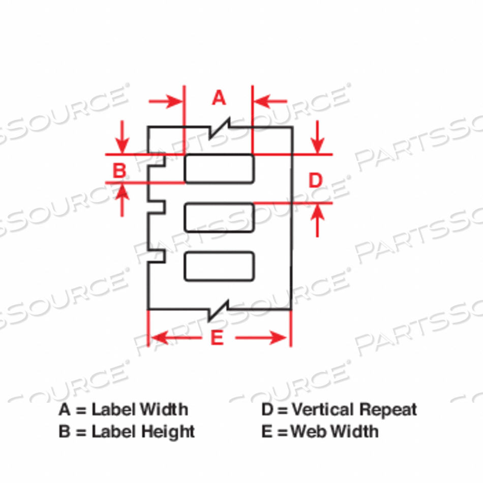 THERM TRANSFER LABEL SELF LAM 2X1 by Brady Americas