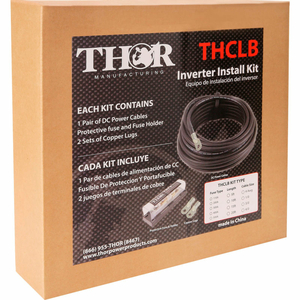 THOR, 3/0 AWT INSTALL KIT-SET OF 10 FOOT 3/0 DC CABLES WITH ANL FUSE AND BLOCK by All Power Supply, Inc