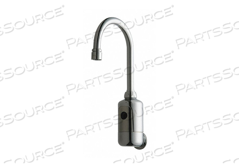 HYTRONIC GOOSENECK SINK FAUCET, 0.5 GPM, WALL MOUNTED, DUAL SUPPLY, CONCEALED INTERNAL TEMPERATURE CONTROL MIXER, BATTERY OPERATED by Chicago Faucets