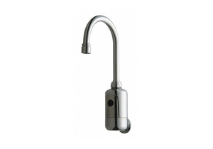 HYTRONIC GOOSENECK SINK FAUCET, 0.5 GPM, WALL MOUNTED, DUAL SUPPLY, CONCEALED INTERNAL TEMPERATURE CONTROL MIXER, BATTERY OPERATED by Chicago Faucets