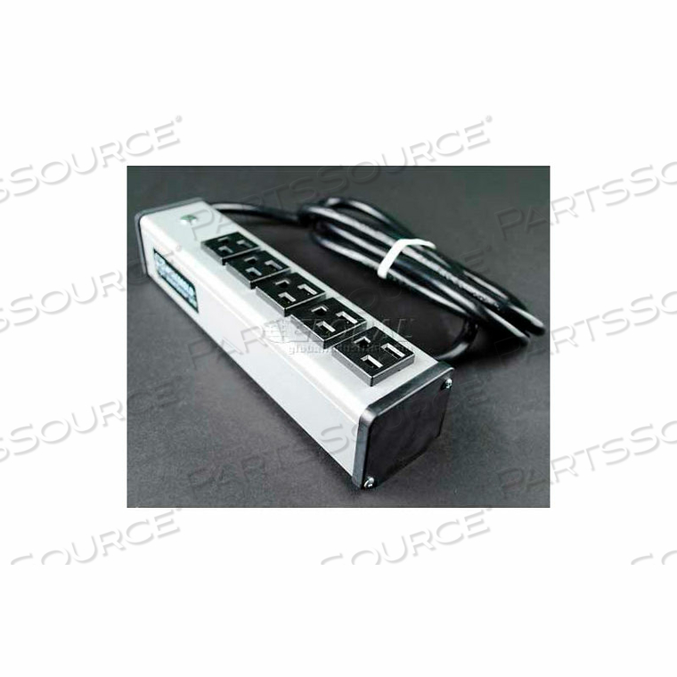 UL100BC MULTI-OUTLET POWER UNIT, 125V, 15A, 9-1/4"L, 5 OUTLETS, 6' CORD by Wiremold UL100BC MULTI-OUTLET POWER UNIT, 125V, 15A, 9-1/4"L, 5 OUTLETS, 6' CORD by Wiremold