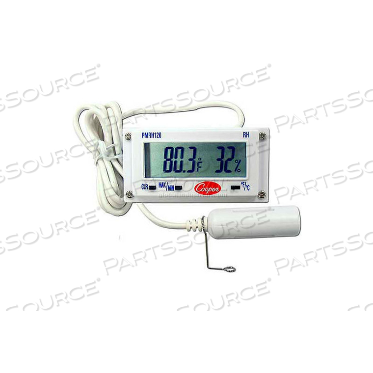 MINI RECTANGULAR TEMP & HUMIDITY PANEL THERMOMETER, PMRH120-0-8 - MIN QTY 3 by Cooper-Atkins