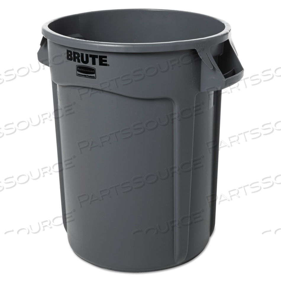 BRUTE ROUND CONTAINER WITHOUT LID, 32 GAL, HEAVY-DUTY PLASTIC, GRAY by Rubbermaid Medical Division