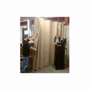STOCK SOUND CURTAIN WITH HARDWARE - 14'10"W X 8'H - BEIGE by Goff's Enterprises Inc. STOCK SOUND CURTAIN WITH HARDWARE - 14'10"W X 8'H - BEIGE by Goff's Enterprises Inc.