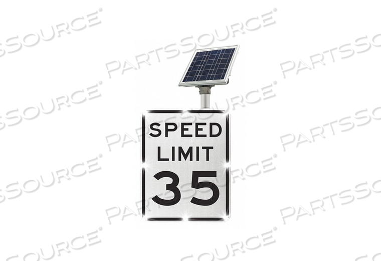 LED TRAFFIC SIGN SOLAR SPEED LIMIT 35 by Tapco