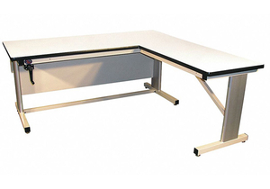 L-SHAPED WORKBENCH ESD LAM 72 W 30 D by Pro-Line