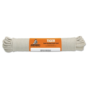 COTTON CORE SASH CORD, 600 LB CAPACITY, 100 FT, 3/8 IN DIA, COTTON, WHITE by Samson Rope