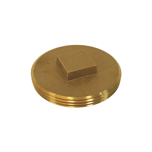 CLEANOUT PLUG BRASS 3-1/2 RAISED HEAD by Jones Stephens