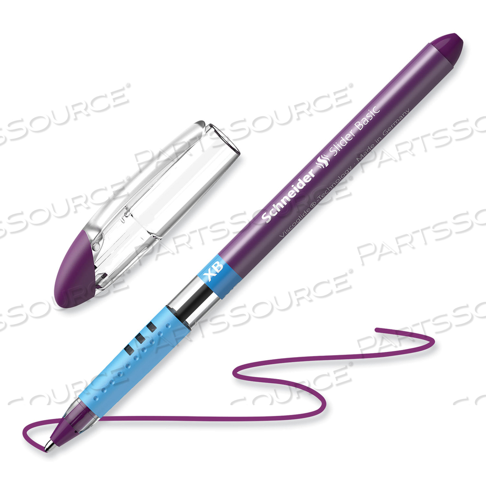 SLIDER BASIC BALLPOINT PEN, STICK, EXTRA-BOLD 1.4 MM, VIOLET INK, VIOLET BARREL by Schneider SLIDER BASIC BALLPOINT PEN, STICK, EXTRA-BOLD 1.4 MM, VIOLET INK, VIOLET BARREL by Schneider